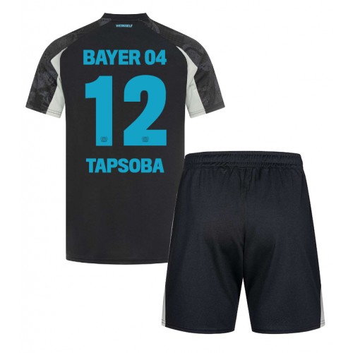 Fotballdrakt Barn Bayer Leverkusen Edmond Tapsoba #12 Tredjedraktsett 2024-25 Kortermet (+ Korte bukser)